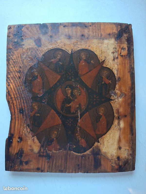 Icône orthodoxe russe du XIXᵉ siècle. La Mère de Dieu ‘Buisson Ardent’ (image 2)
