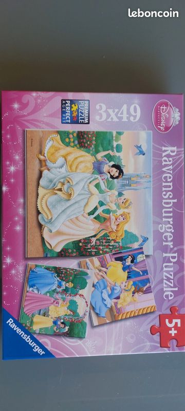 Puzzles Disney Princess 3 x 49 pièces (image 1)