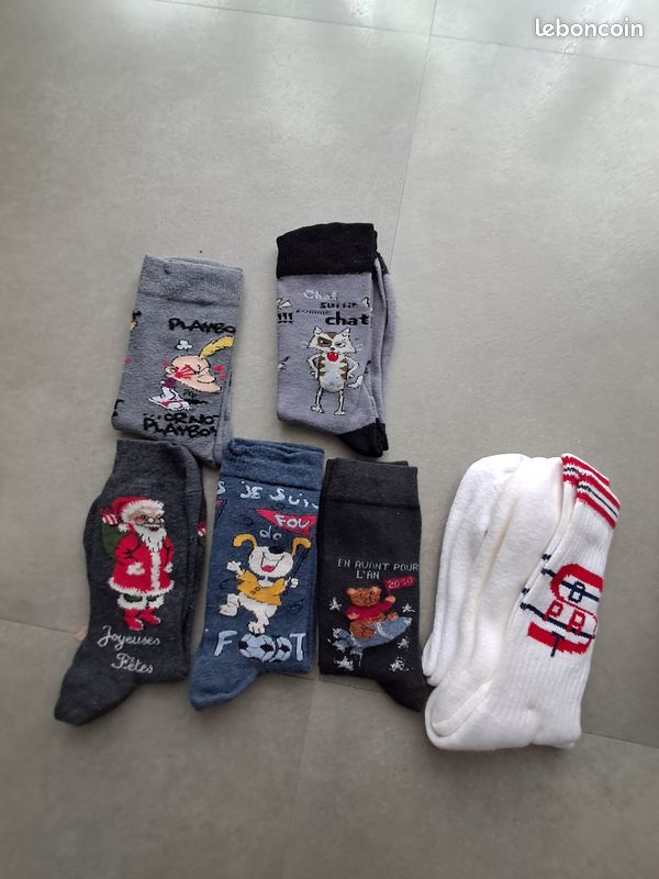 Lot De 7 Paires De Chaussettes Hommes – Jours De La Semaine En Coton – Style Décontracté Chic