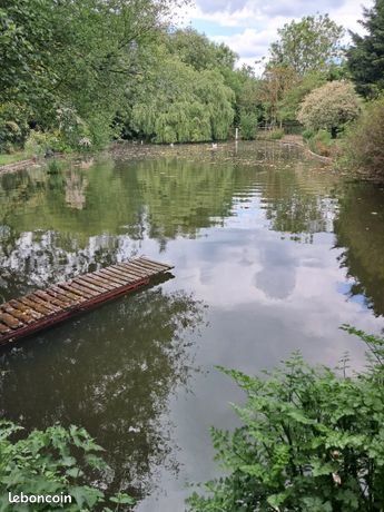 Terrain de loisir avec etang