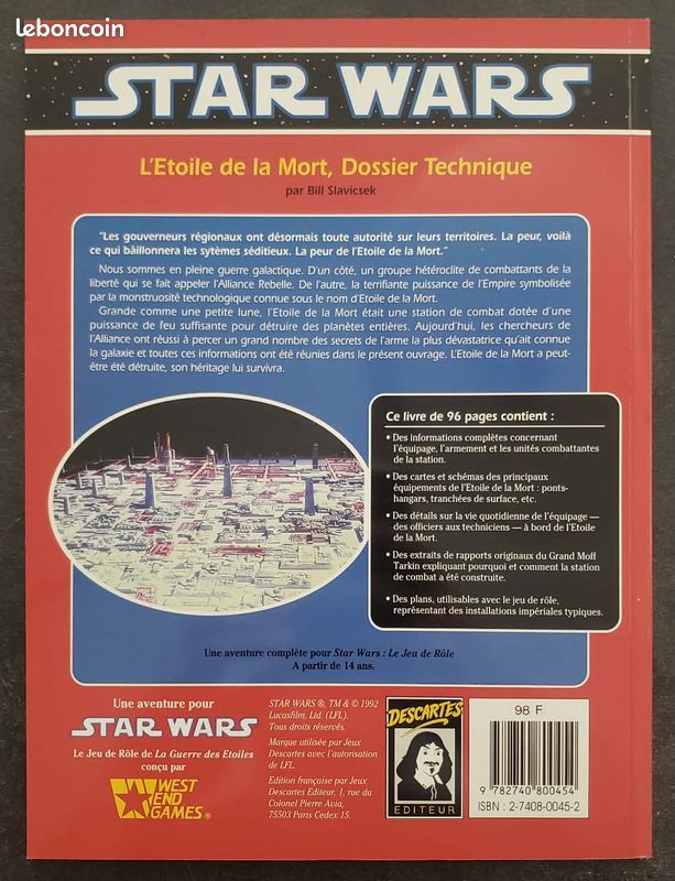 Star Wars D6 – L’Étoile de la Mort, Dossier technique – Descartes (image 2)