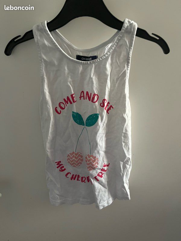 Lot De Vêtements OKAIDI Pour Fille 12 Ans : T-shirt, Débardeur + Maillot 2 Pièces - Comme Neuf