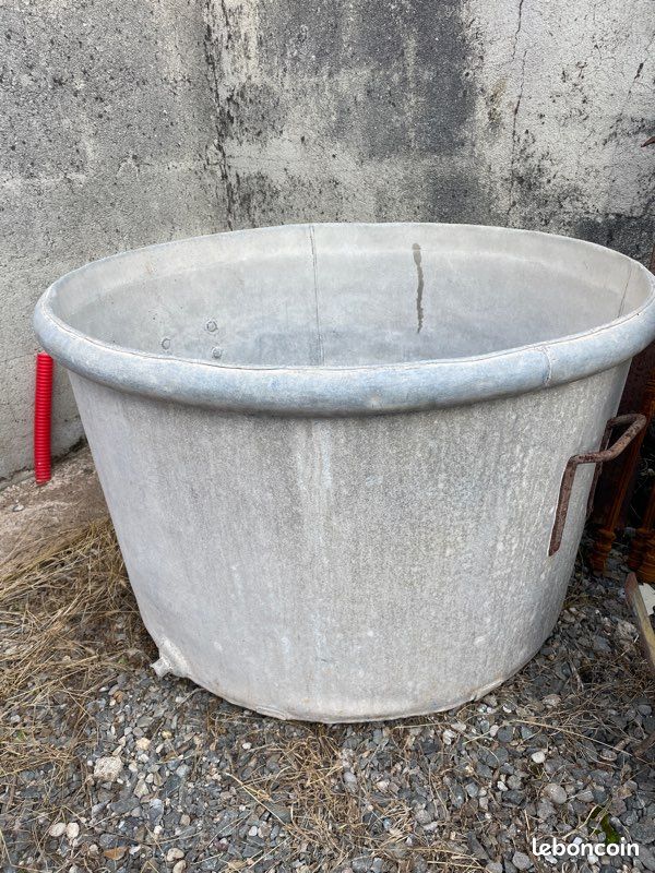 Grand Cuvier zinc déco jardin étanche (image 1)