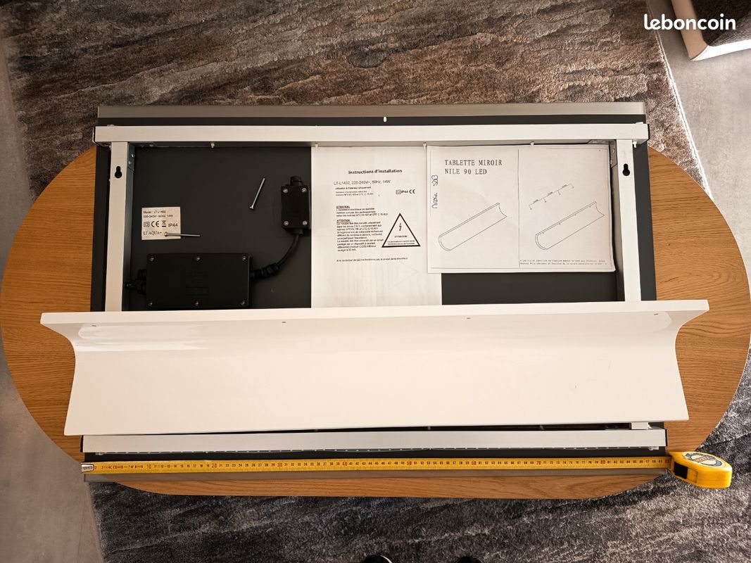 Miroir SDB avec led et tablette (image 3)