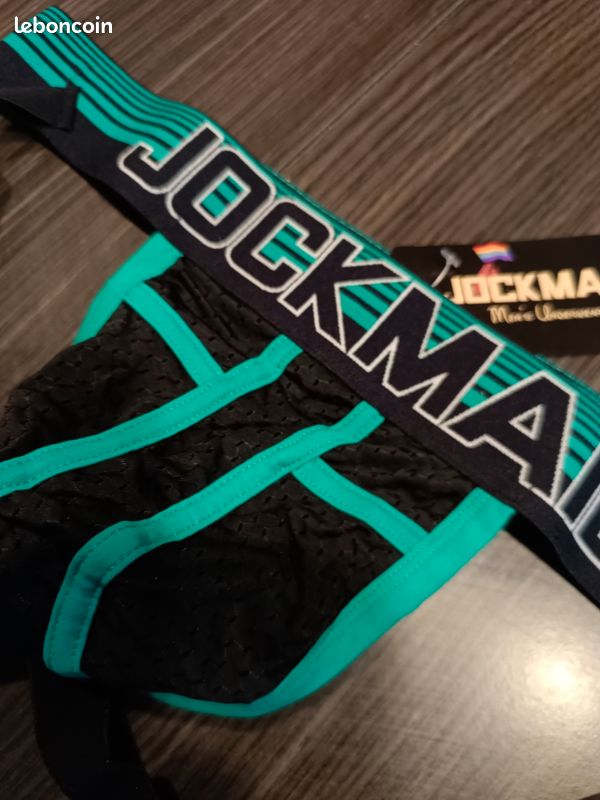 Jockstrap vert et noir homme Jockmail (image 4)