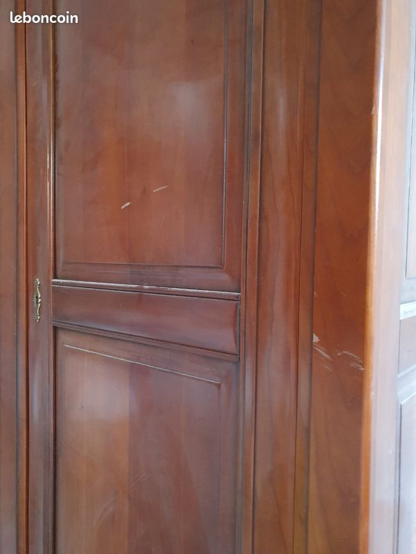 Armoire penderie Louis Philippe en merisier (image 7)