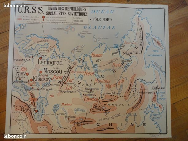 9 cartes d'écoles anciennes Rossignol double face vintage années 60 régions pays monde continent (image 7)