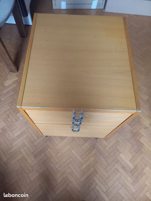 Meuble 3 tiroirs roulettes (image 2)