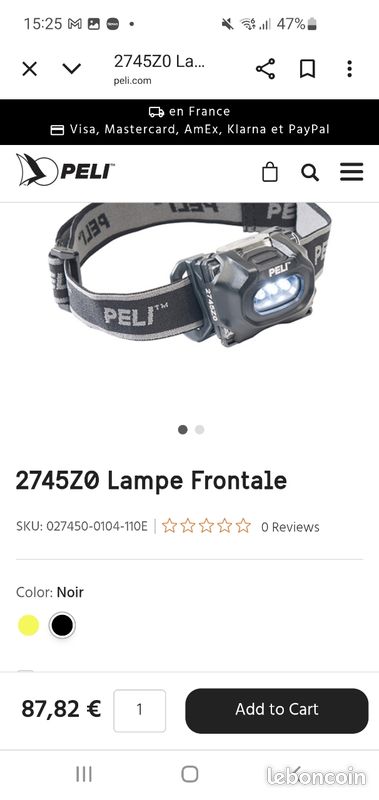 Lampe Frontale PELI 2745 neuve (image 2)