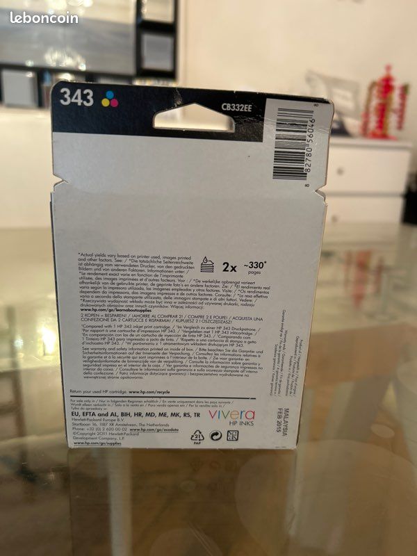 Cartouche HP 343 tri-coulour + 343 tri-colour (image 2)