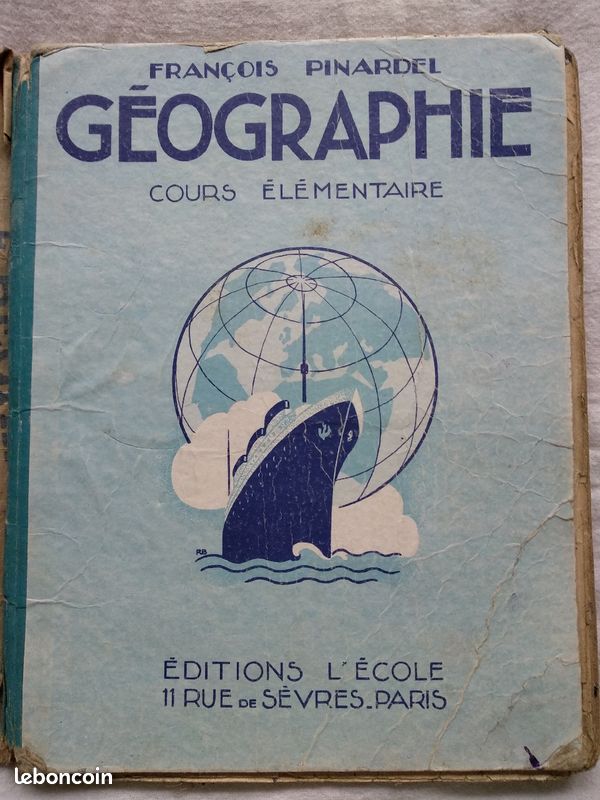 Livre Géographie François Pinardel de 1957 (image 1)