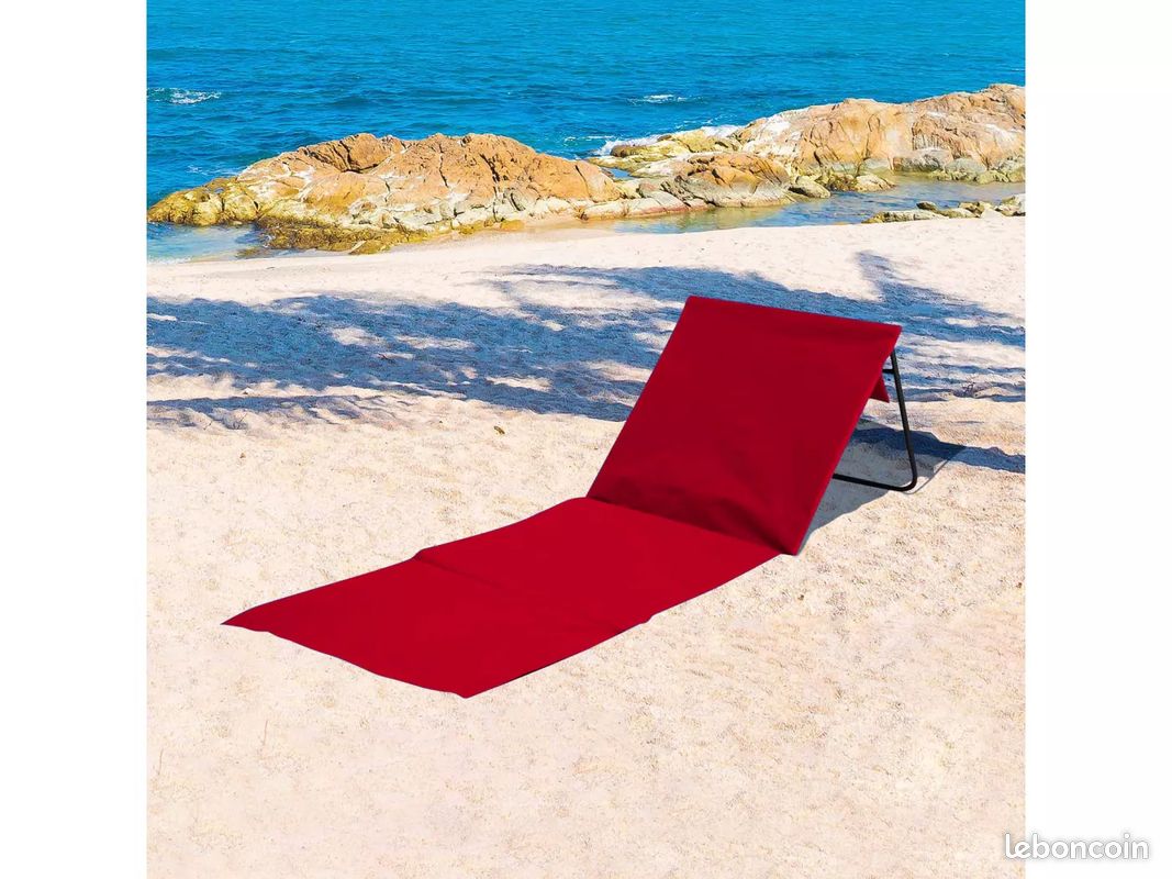 Tapis de plage avec dossier pliable Neuf (image 1)