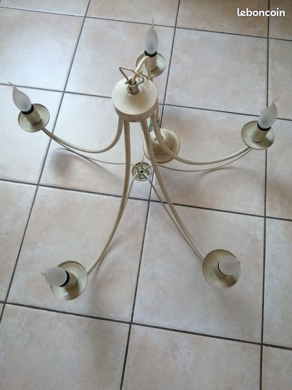 Lustre métal 5 branches (image 1)