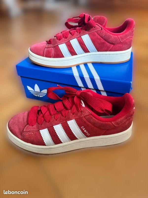adidas gazelle silver green womens Campus 00S Sneakers in red suede  Deliberti