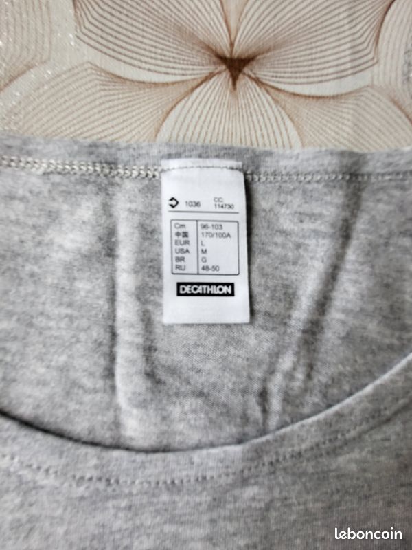 Haut Gris Femme Manches Courtes Rainbow Taille 48 - Occasion Très Bon état, Polyester, Style Basique