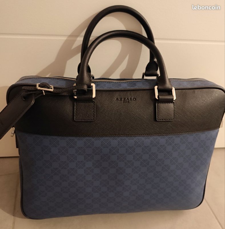 Backpack Sacoche Azzaro Paris Cartable Noir Azzaro Sacoche AZZARO