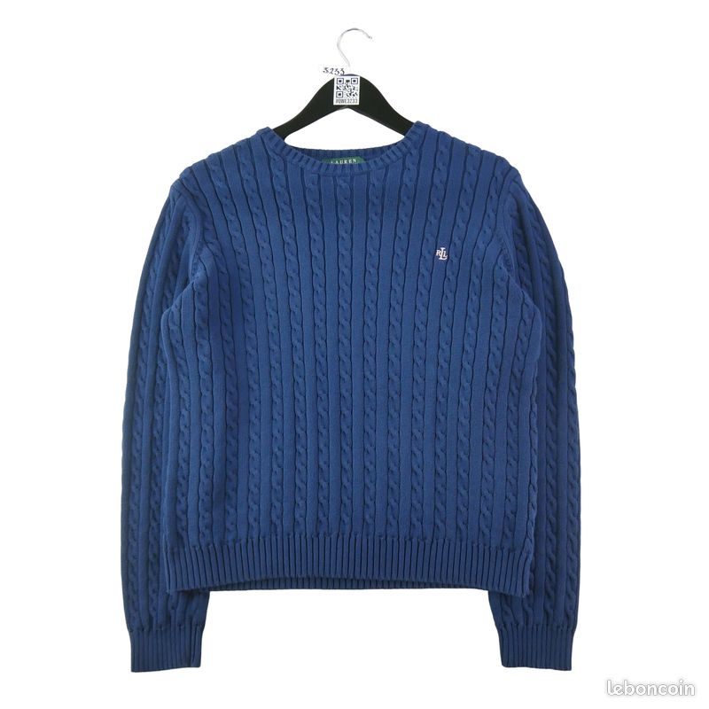 Lauren Ralph Lauren Pull torsadé Femme Taille XL Marine #QWE3233 (image 1)