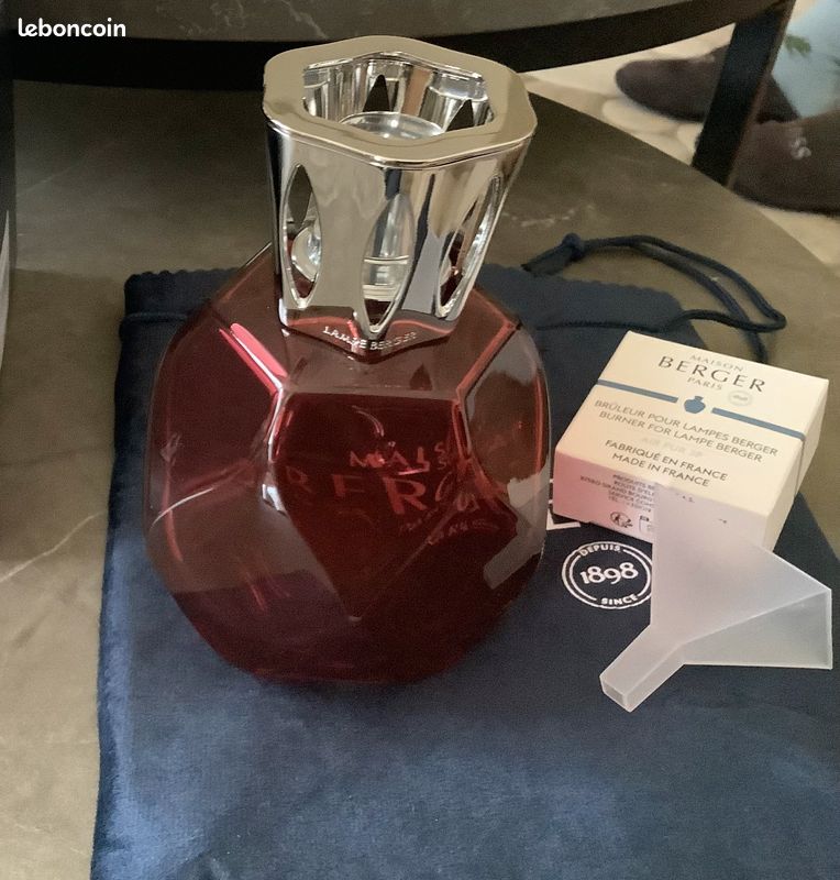 Lampe Berger En Verre Marmoréen - Neuve En Boîte Avec Brûleur Monté