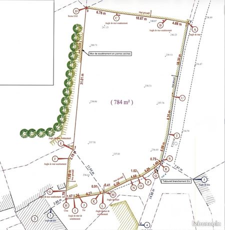 Terrain 784 m² Claveyson
