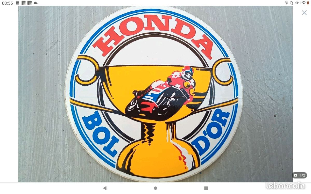 Ancien autocollant Sticker collection mécanique sport moto endurance Honda bol d or vintage d époque (image 1)
