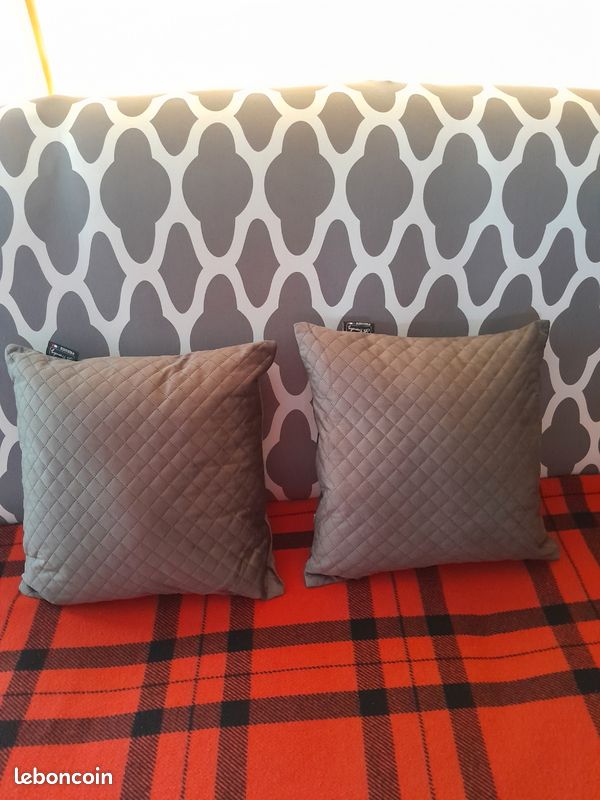 Lot de 2 Coussins Marron (image 1)