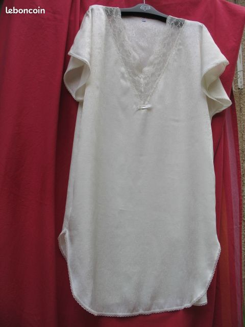 CHEMISE de NUIT ROMANTIQUE N°3 Liquette uuu (image 1)