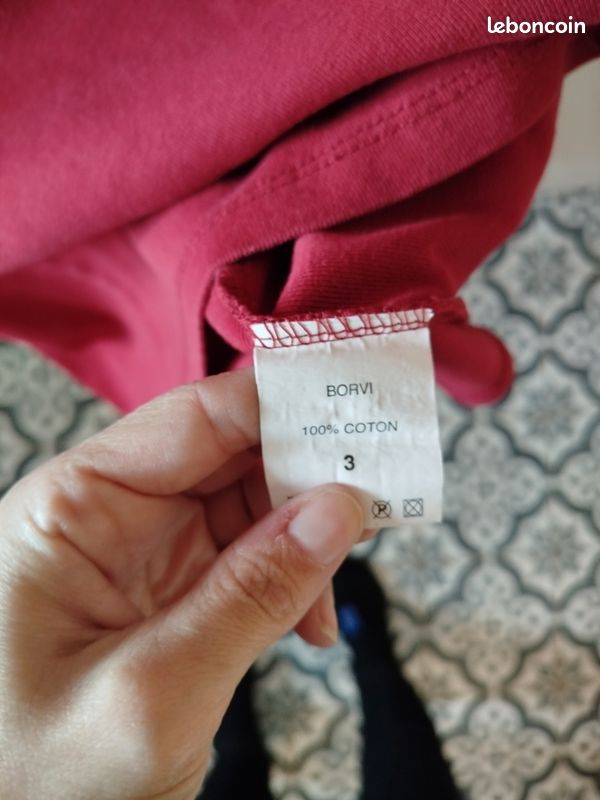 Sweat rouge dpm taille 38 très bon état (image 9)