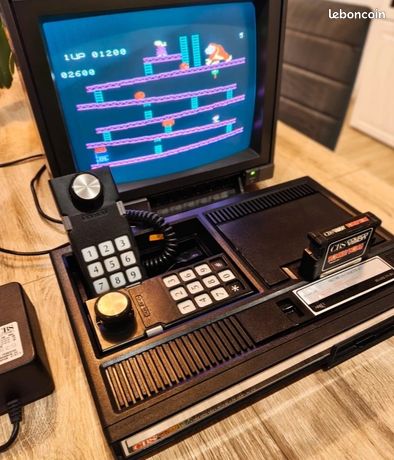 Lot Console Colecovision + Boîtier Alimentation - Pour Pièces (non Testés)