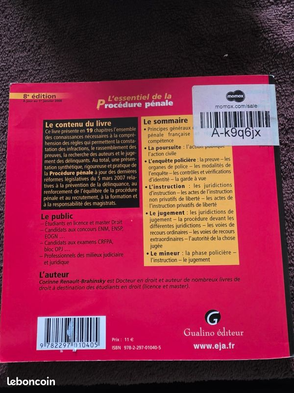 L'essentiel de la procédure pénale vue de cote — LBC AT'Brocante Troyes
