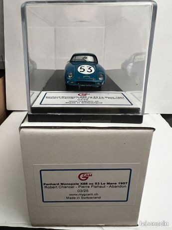 Panhard Monopole X88 N°53 1/43 GCAM - 5e Aux 24h Du Mans 1957 - Edition Limitée
