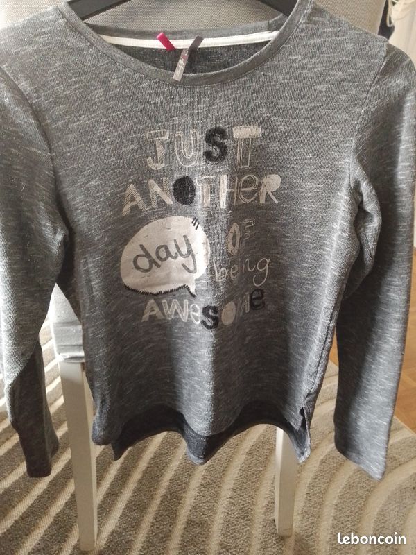 Lot de 2 t-shirt à manche longue avec inscription (image 4)
