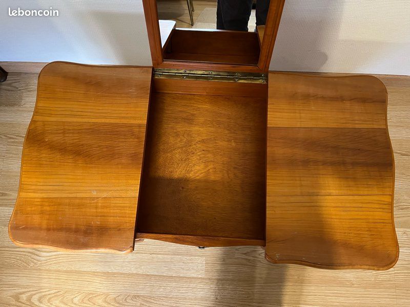 Coiffeuse / maquilleuse vintage en bois (image 3)