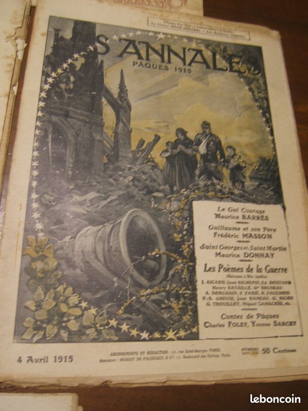 9 revues LES ANNALES de 1915 (image 8)