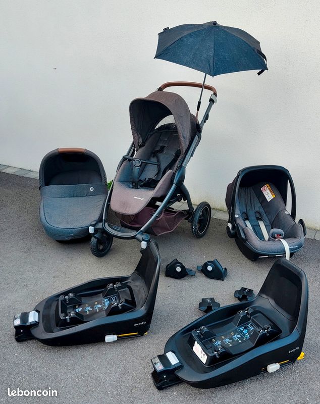Pack poucette trio Bébé Confort + 2 bases isofix (image 1)