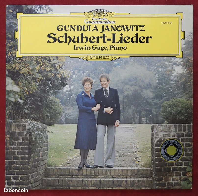 Disque Vinyle 33 Tours LP Schubert Lieder – Gundula Janowitz – Irwin Gage Piano (image 1)