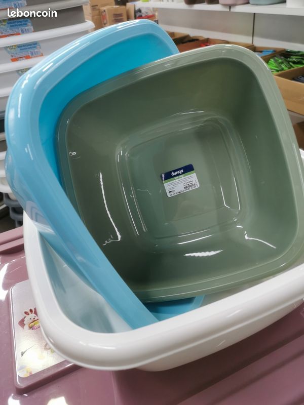 Lot de 3 Bassin carré en Plastique, 4 Lt, 6 Lt, 9,5 Lt (image 6)