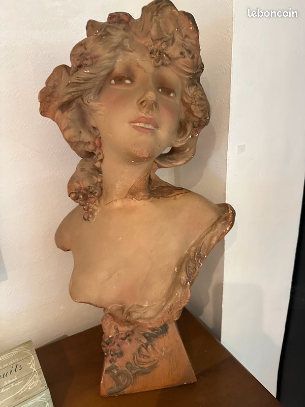 Buste Bacchante Art nouveau (image 1)