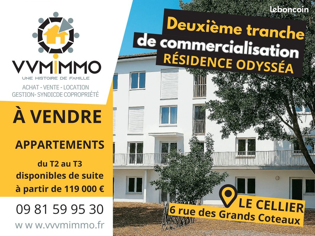 Appartement 2 pièces 48 m² · à Le Cellier · 48 m² · 119 000 €