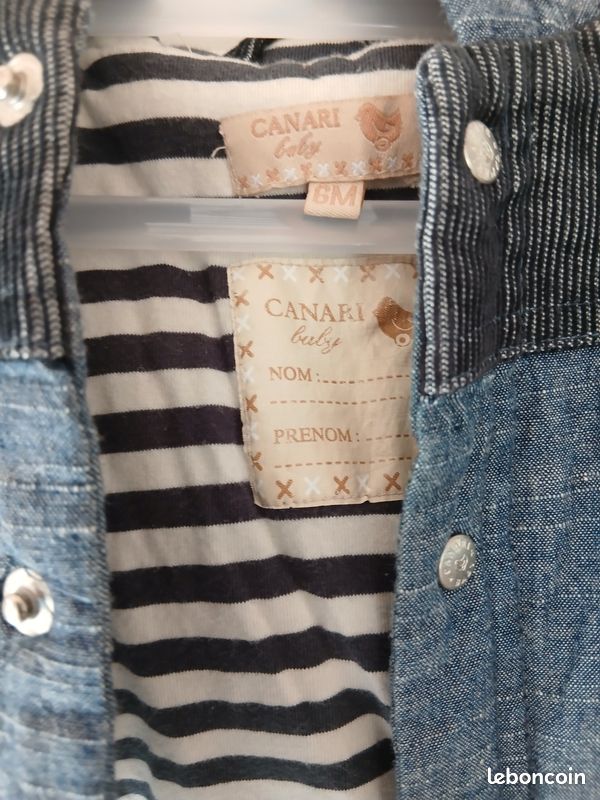 Veste jeans matelassée, canari baby, 6 mois (image 3)