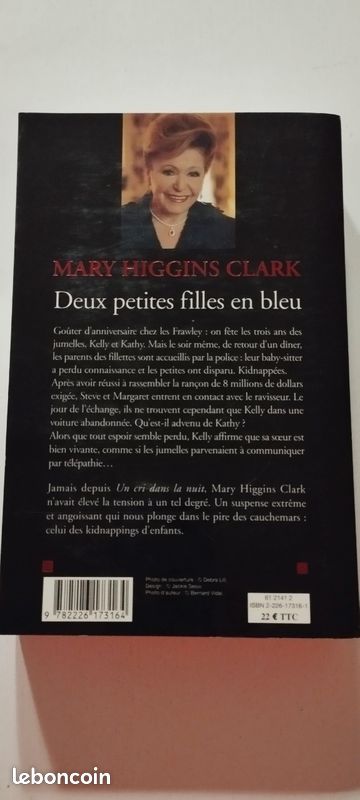 Livre roman Mary Higgins Clark "Deux petites filles en bleu" (image 2)