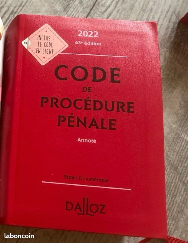 Code procédure pénale 2022 (image 1)