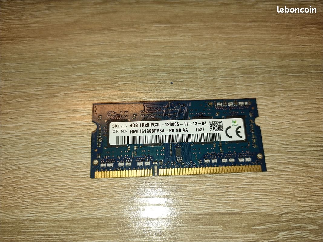 Ram 4GB 1RX8 PC3L  12800S 11 13 B4 SK hynix et Kingston Canton Genève