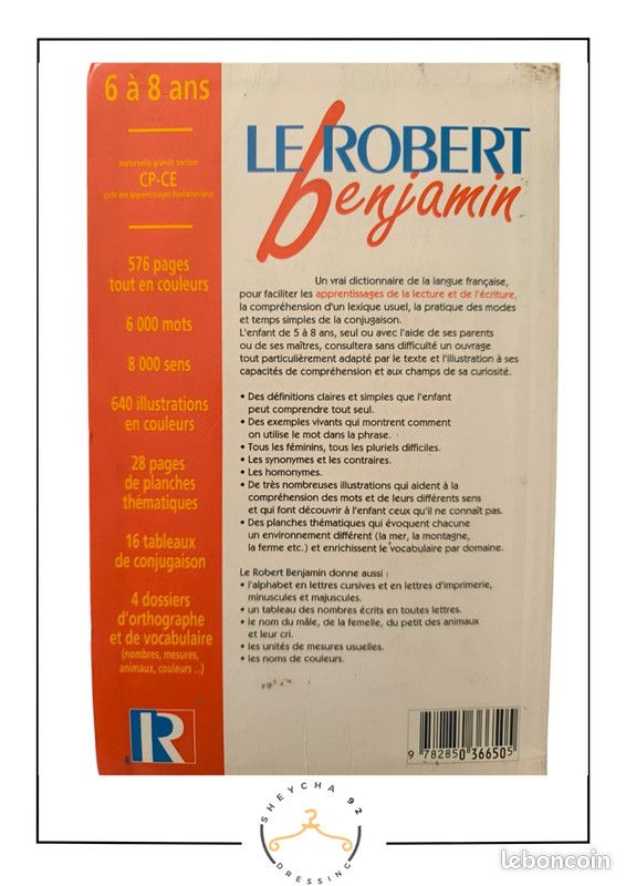 Dictionnaire Le Robert benjamin 6-8 ans comme neuf (image 3)