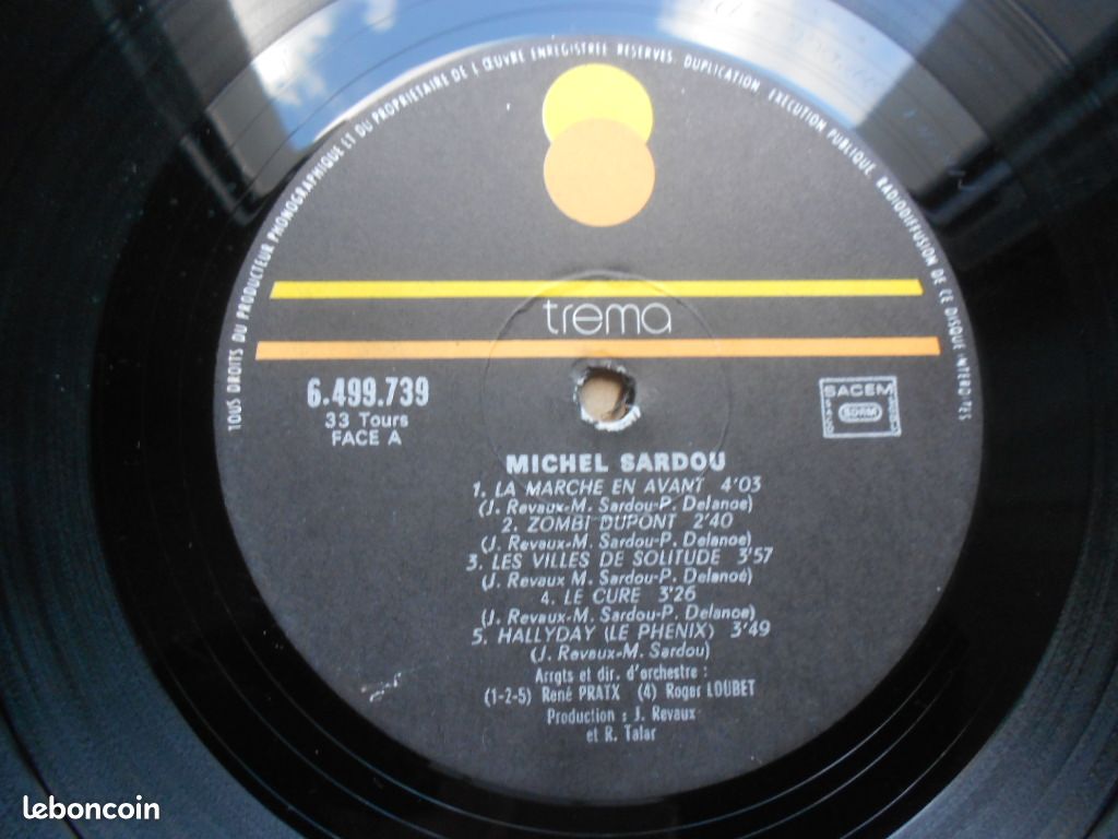 Disque vinyle 33 tours michel sardou (image 1)