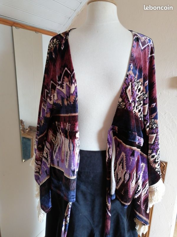 Veste gilet poncho bohême T U JUST ME (image 9)