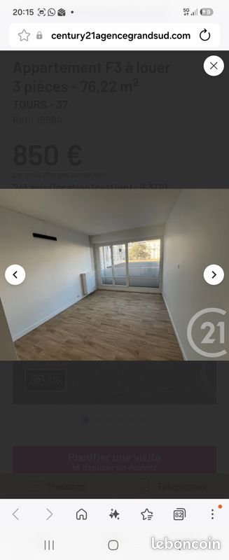 Appartement 3 pièces 77 m² · à Chinon · 77 m² · 850 €/mois