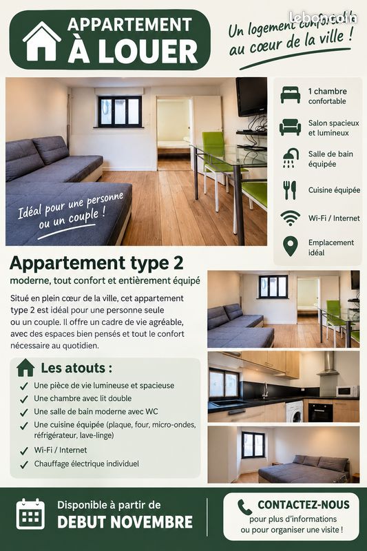 Appartement 2 pièces 30 m² · à Troyes · 30 m² · 530 €/mois