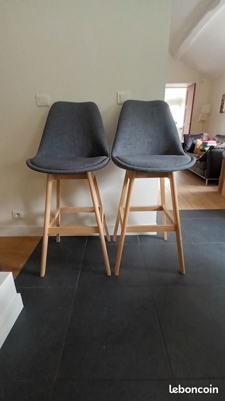 1 chaise hautes style scandinave Gris (image 5)