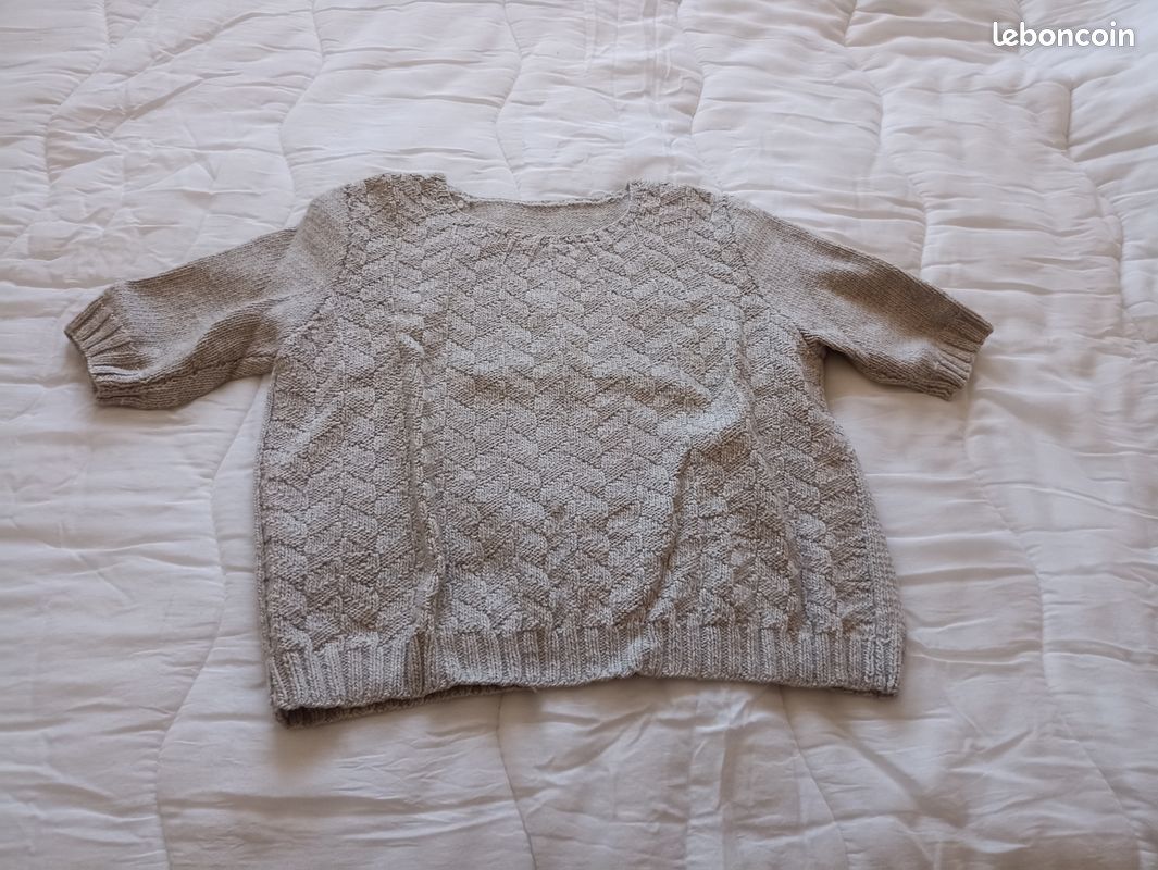 Pull en laine gris T46 (image 1)