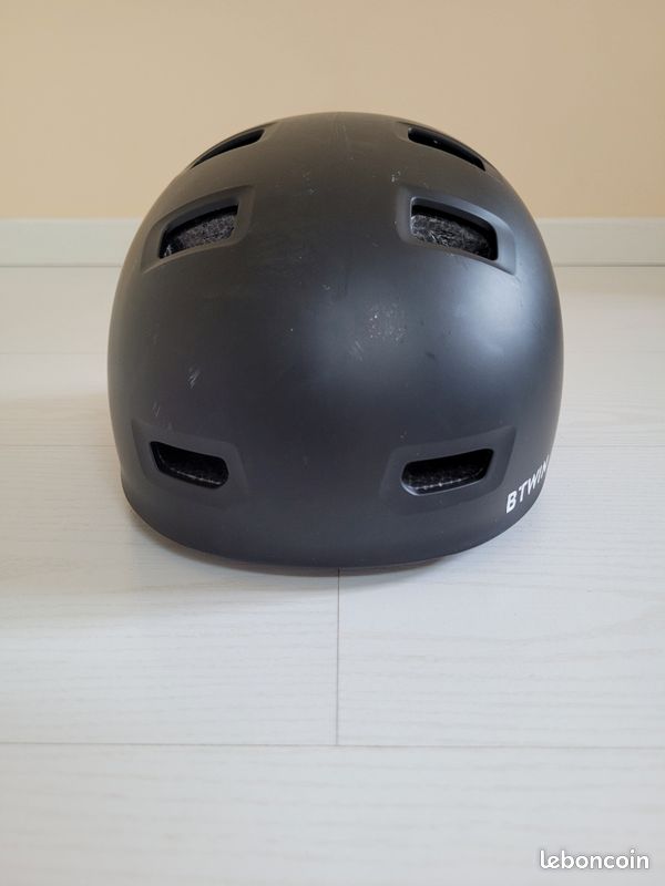 Casque de vélo rond noir Btwin taille M (image 2)